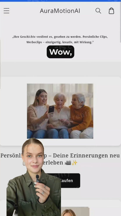 ✨ Dein persönlicher KI-Clip – aus deinem Bild & Text ✨